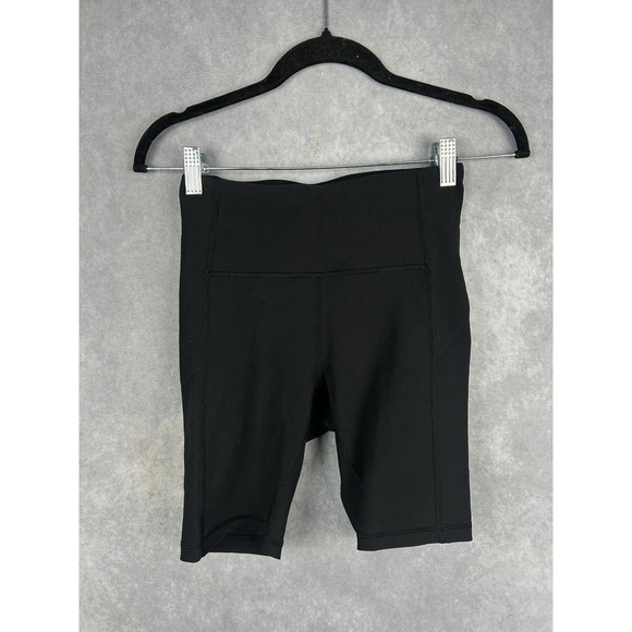 Lululemon Align Ribbed High Rise Shorts Black Size 4 Biker Style - Picture 3 of 9